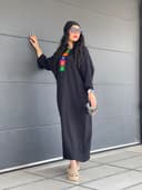 مانتو پیراهنی بلندگلدوزی کد668