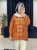 شومیز مانتویی گلدوزی lsk کد 653