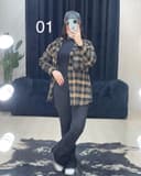 شکت چهارخونه کلاهدار کد383
