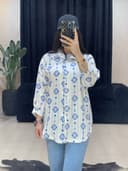شومیز مانتویی چاپی شهرزاد کد576