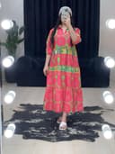 مانتو پیراهنی رنگی کد 455