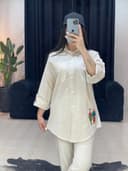 شومیز لینن نچرال طرح ادمک کد 532