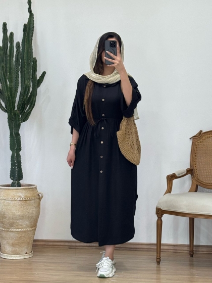 مانتو پیراهنی جلو باز نورا کد 1617