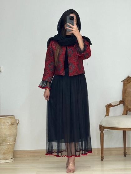 ست کت دامن یلدایی کد1917