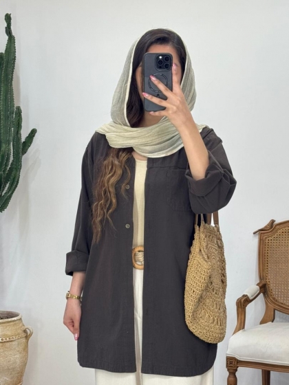 شومیز لینن قد 83 کد 1692