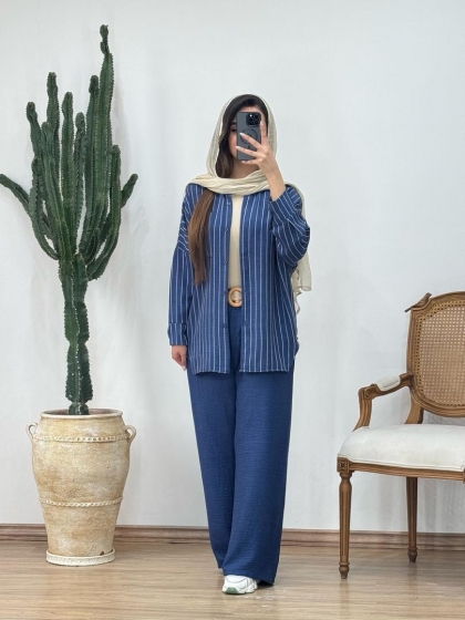ست شومیز شلوار آوا کد 1616