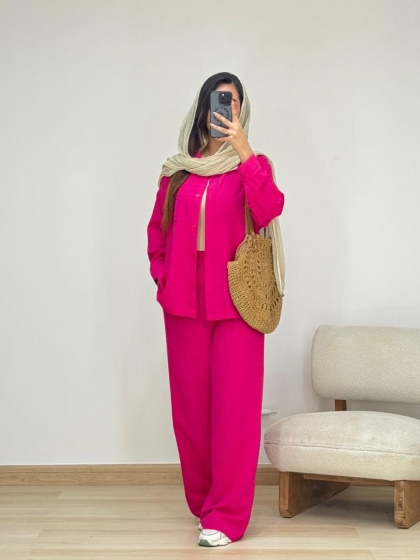 ست شومیز شلوار بارلی کد1699